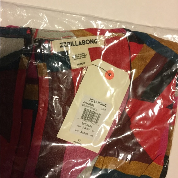 Billabong Seeing Tricks Printed Jumpsuit - M - Picture 3 of 6